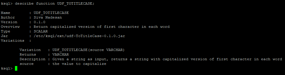 How to create and validate ksqlDB UDFs